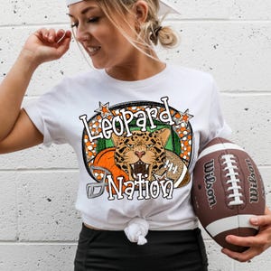 LEOPARDS FOOTBALL png, Leopards football digital for sublimation & dtf, Leopards png, Leopards Game Day png, Go Leopards png, Leopard Nation