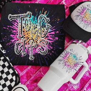 TOMCATS png, Tomcats digital for sublimation & dtf, bright school spirit png, Tomcats school spirit png, 80&#39;s Tomcats png, Tomcats mascot