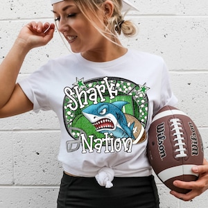 SHARKS FOOTBALL png, Sharks football digital for sublimation & dtf, Sharks png, Sharks Game Day png, Sharks Nation png, Go Sharks png
