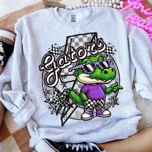 GATORS png, Gators school spirit digital for sublimation & dtf png, gators school spirit png, checker school spirit, gators game day png