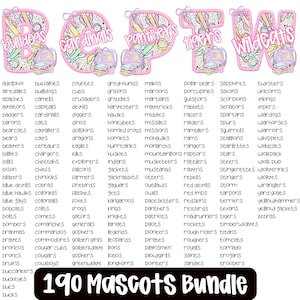 MASCOT BUNDLE GOOGLE Drive, 190 Mascots and mockups included, school spirit bundle png, mascot bundle png, faux embroidery seersucker mascot