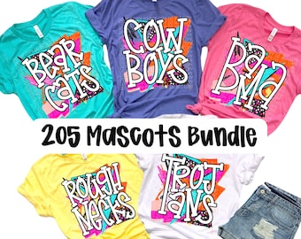 MASCOT BUNDLE, 205 Mascots bundle png, bright mascot png, school spirit digital for sublimation & dtf, mascot google drive,