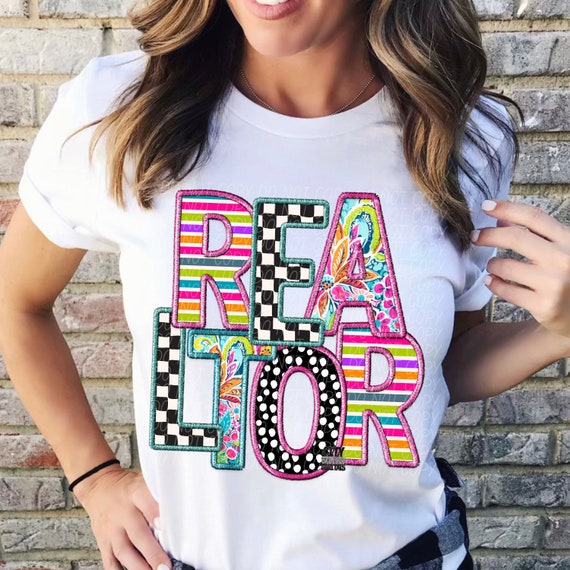REALTOR png, Faux Embroidery digital, digital for sublimation and dtf, realtor digital, home girl png, real estate digital