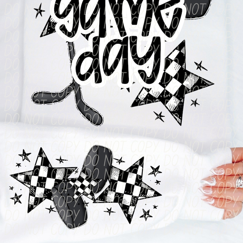 HOCKEY GAME DAY png, hockey sleeve png, hockey digital for sublimation & dtf, checker hockey png, Hockey mom png, hockey stars image 2