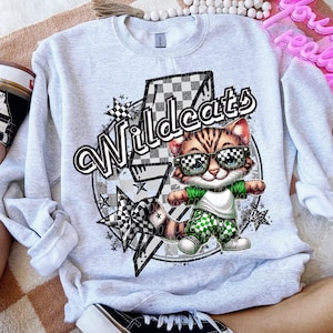 WILDCATS png, Wildcats school spirit digital for sublimation & dtf, Wildcats school spirit png, checker Wildcats png, Wildcats game day png