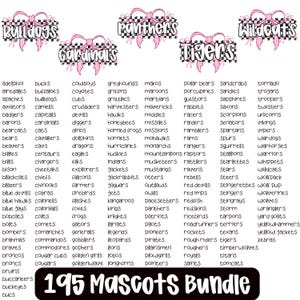 MASCOT GOOGLE DRIVE Bundle, 195 Mascots with mockup, bow school spirit png, school spirt png, mascot png, seersucker bow mascot png