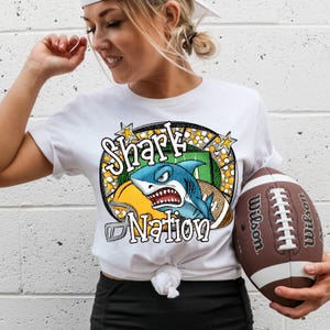 SHARKS FOOTBALL png, Sharks football digital for sublimation & dtf, Sharks png, Sharks Game Day png, Sharks Nation png, Go Sharks png