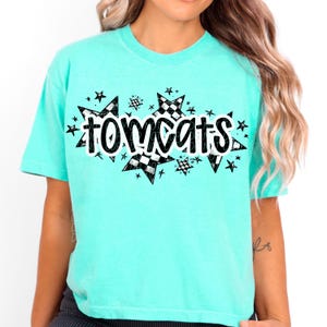 TOMCATS png, Tomcats School Spirit digital for sublimation & dtf, Tomcats stars png, stars school spirit png, Tomcats mascot png