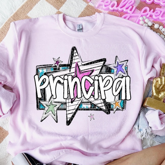 PRINCIPAL png, principal digital for sublimation and dtf, school career png, principal digital with star sleeve png, school jobs png