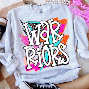 WARRIORS png, Warriors digital for sublimation & dtf, school spirit png, Warriors school spirit png, back to school png, Warriors mascot