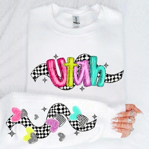 UTAH png, Utah w/heart sleeve png, Utah Valentines Day png, Utah digital for sublimation & dtf, Valentines Day png