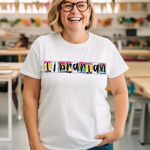 LIBRARIAN png, librarian digital for sublimation and dtf, school career png, childrens librarian png, school librarian png