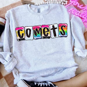COMETS png, Comets digital for sublimation & dtf, school spirit png, Comets school spirit png, back to school png, Comets mascot