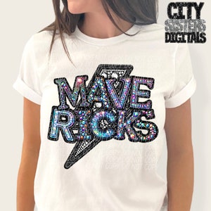 MAVERICKS png, rhinestone faux embroidery mavericks, rhinestone mascot, digital for sublimation & dtf, rhinestone mavericks png