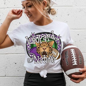 LEOPARDS FOOTBALL png, Leopards football digital for sublimation & dtf, Leopards png, Leopards Game Day png, Go Leopards png, Leopard Nation