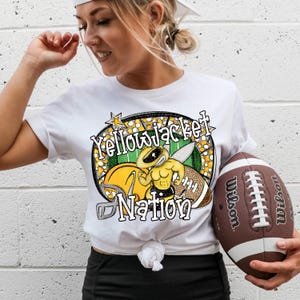YELLOWJACKETS FOOTBALL png, Yellow Jackets football digital for sublimation & dtf, Yellow Jackets png, Yellow jackets Game Day png