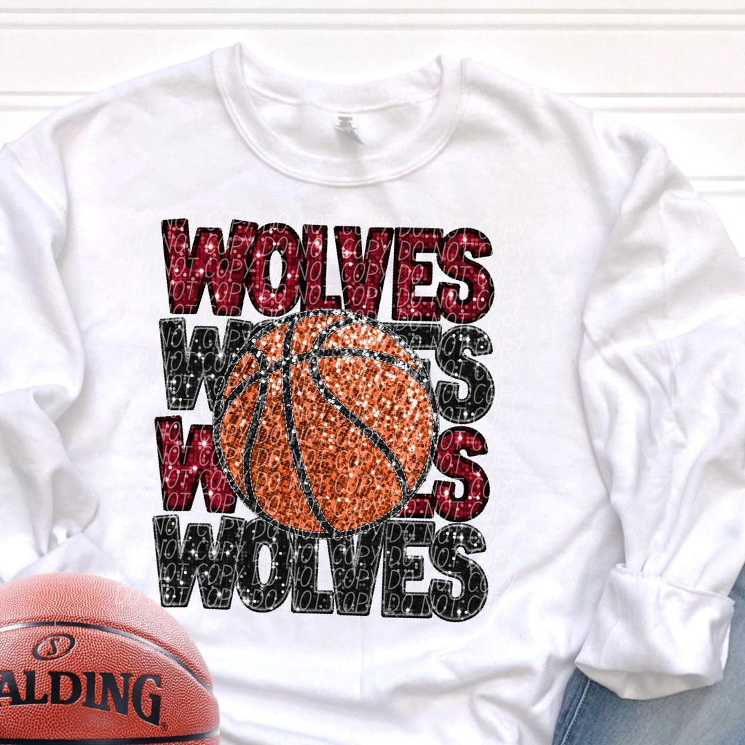WOLVES BASKETBALL Digital for Sublimation & Dtf, Wolves Png, Basketball ...