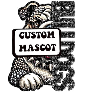 CUSTOM MASCOT png, 340 mascots options, digital for sublimation and dtf, custom school spirit png, football mom png, custom team png