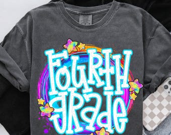 VIERTE KLASSE png, 4. Klasse png, vierte Klasse digital für Sublimation und dtf, 4