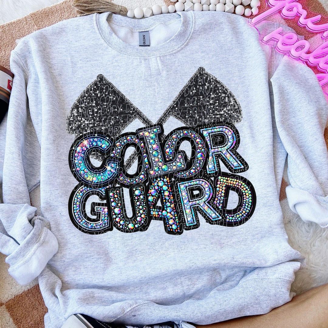 COLOR GUARD Faux Embroidery Rhinestone Digital for Sublimation and Dtf ...