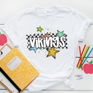 VIKINGS png, Vikings School Spirit digital for sublimation & dtf, Vikings stars png, stars school spirit png, Vikings mascot png