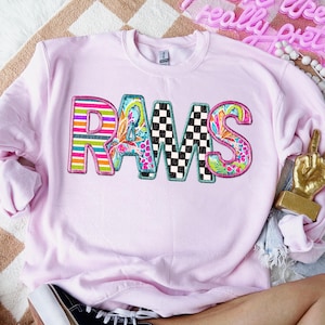 RAMS png, Rams Faux Embroidery digital for sublimation & dtf, Rams school spirit png, Rams bright school spirit png, Rams png