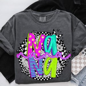 NANA png, Nana with sleeve png, Nana Mother&#39;s Day png, Nana digital for sublimation & dtf, retro Nana png, Mother&#39;s Day png