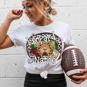 LEOPARDS FOOTBALL png, Leopards football digital for sublimation & dtf, Leopards png, Leopards Game Day png, Go Leopards png, Leopard Nation