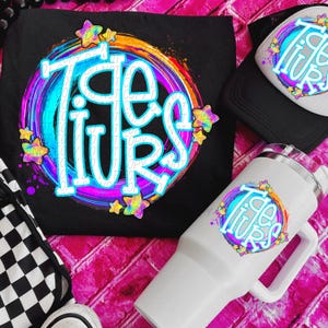 TIGERS png, Tigers digital for sublimation & dtf, bright school spirit png, Tigers school spirit png, 80&#39;s Tigers png, Tigers mascot png