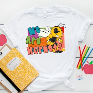 HORNETS png, Hornets digital for sublimation & dtf, bright school spirit png, Hornets school spirit png, 80&#39;s Hornets png, Hornets mascot
