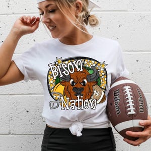 BISONS FOOTBALL png, Futebol Bison digital para sublimação e DTF, Bison Nation png, bison png, Bison Game Day png, Go Bison png