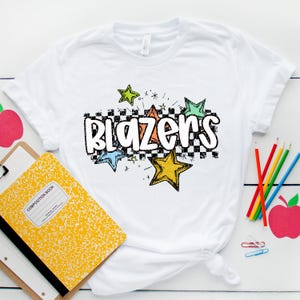 BLAZERS png, Blazers digital for sublimation & dtf, unisex school spirit png, blazers school spirit png, retro blazers png