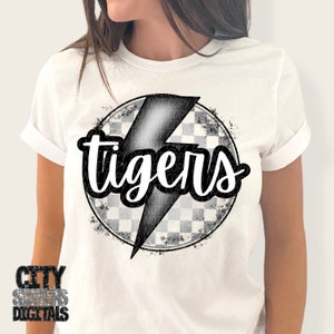 TIGERS png, retro tigers png, digital for sublimation and dtf, school spirit png, retro school spirit png, tigers mascot png. mascot png