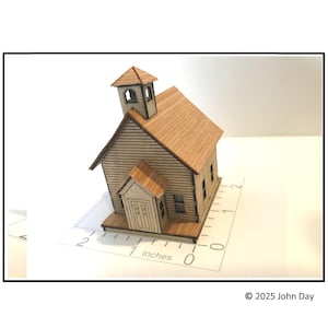 KIT Escala 1:144, Escuela 1886 Serie Pueblo Micro, MK007 Miniatura de casa de muñecas