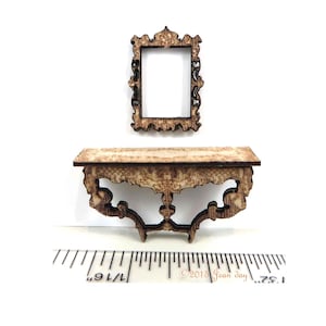KIT French Country Console Table in, 1:48, quarter scale kit LC015