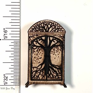 Kit, Tree Cabinet in Quarter Scale, Dollhouse Miniature, good for Halloween, Art Nouveau style. 1:48 Scale LC203