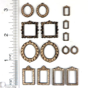 KIT French Country Frames, 1:48, quarter scale kit Larger Dollhouse Miniature  LC068