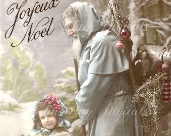 Pere Noel Postcard Etsy