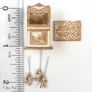 KIT French Style Toy Theatre and Puppets, Quarter Scale Laser Cut, Engraved heavy paper, quarter scale 1:48 LC066