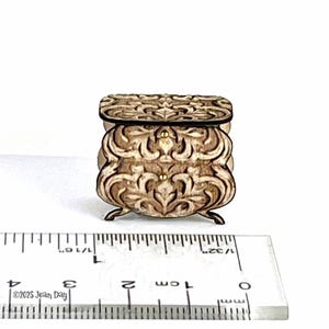 KIT, Art Nouveau Side Cabinet or Dresser KIT, 1:48, quarter scale dollhouse miniature, laser cut and engraved  LC257