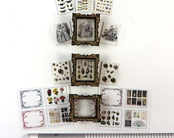 KIT,  3 Framed Shadow Box or Collectible Kits, Laser Cut and Engraved Frames and Graphics, 1:48, quarter scale kit LC091