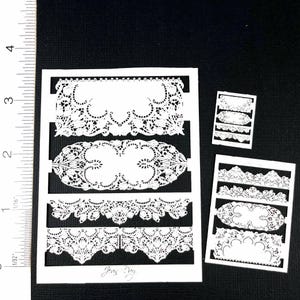 KIT Tulipes printanières en papier pour dentelle, centres de table et garnitures ou kit anti-macassars, découpé au laser et proposé en 3 écailles, PL275