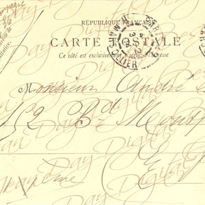 Escrita Francesa 1904, Loja de Moda, Salon de la Maison, Download Instantâneo - Cartão Postal Francês - FrA154