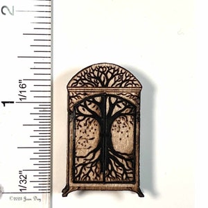Kit, Tree Cabinet in Quarter Scale, Dollhouse Miniature, good for Halloween, Art Nouveau style. 1:48 Scale LC203