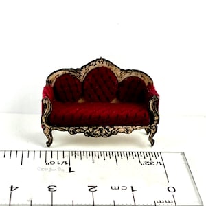 KIT Tufted Ovals Sofa Kit, Laser geschnitten und gravierte viertel skala 1:48 Puppenhausminiatur, DIY Kit in Farbauswahl, auch für Halloween! LC243