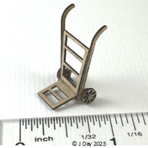 KIT Vintage Handkar Dolly: lasergesneden kit op schaal 1:48 van John Day LC508
