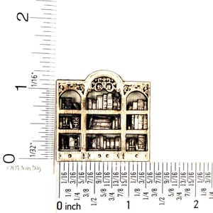 KIT Bookcase & Books, 1:48, quarter scale Art Nouveau style, DIY. LC305