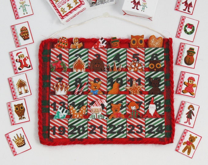 Advent Calendar Accessories KIT Fabric and Paper Kit 1:12 Advent Calendar Accessories KIT Fabric and Paper Kit 1:12