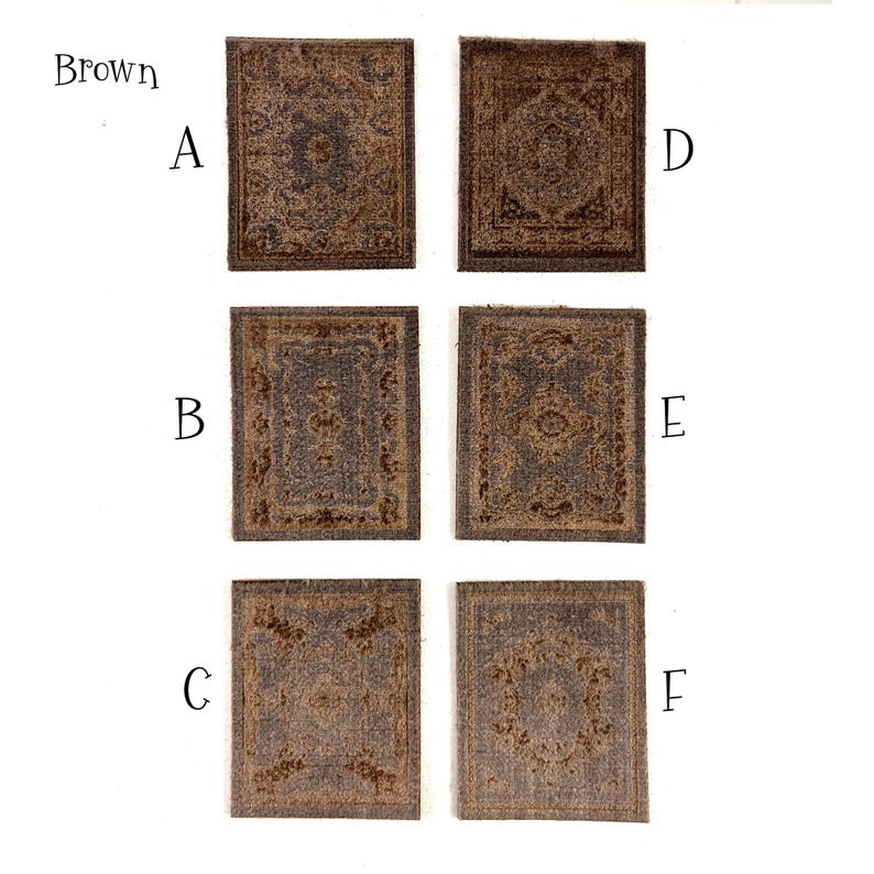 Engraved Rugs Laser Cut and Engraved Carpets or Rugs in Quarter Scale 1:48 in 6 ...