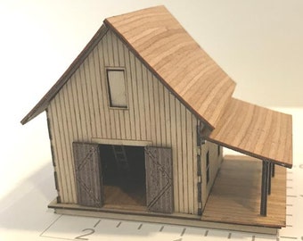KIT 1:144 Scale, Country Barn or Livery Stabe from 1886 Town Series Micro, MK009 Dollhouse Miniature